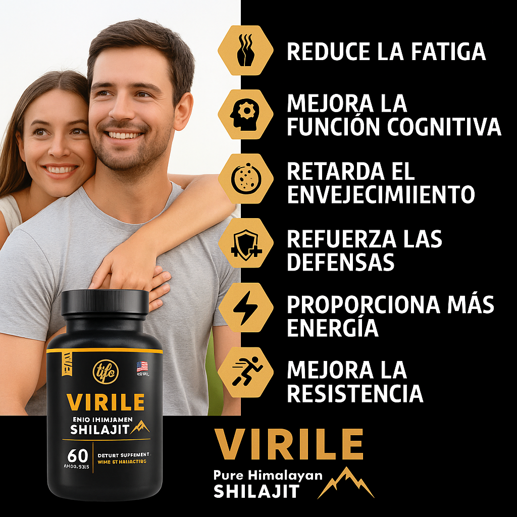 VIRILE – Energía y Vitalidad Natural para Hombres y Mujeres (60Caps)